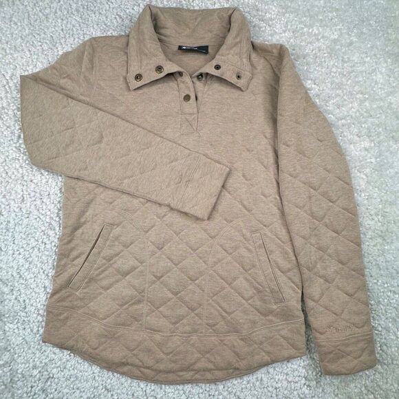 Marmot Roice Pullover Long Sleeve Sweatshirt Tan Light Brown - Picture 2 of 9